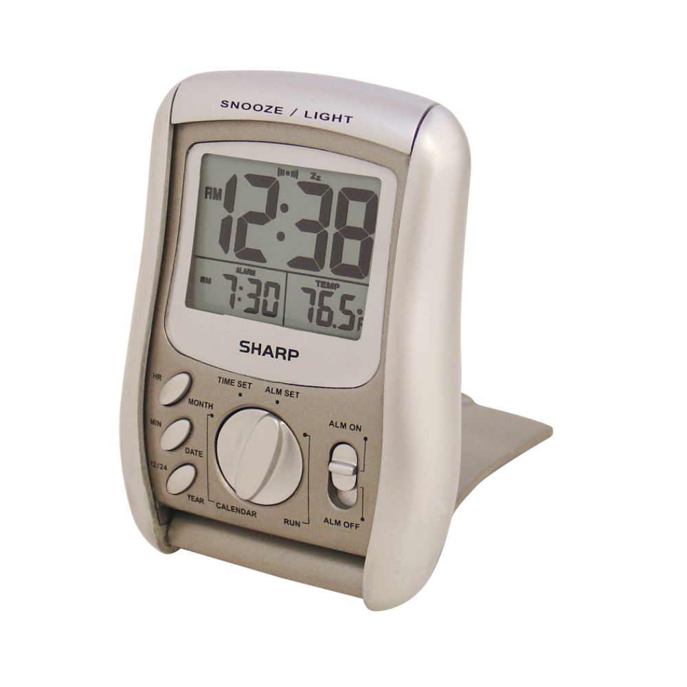 Sharp LCD Travel Alarm Clock