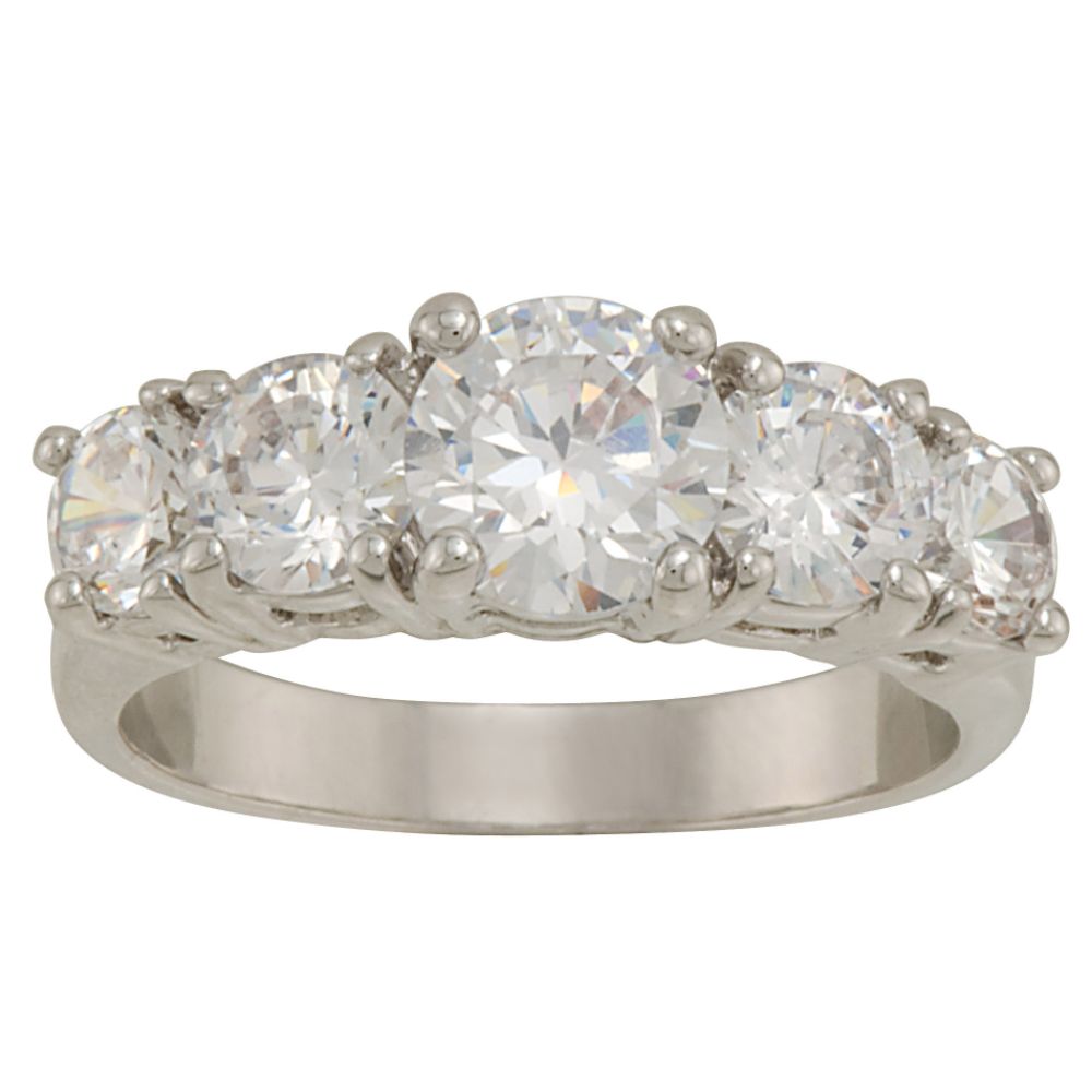 White Cubic Zirconia 5-Stone Band at Sears.com
