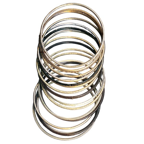 Accessories Bronze Gold Bangle Bracelets. Set Of 18. 119645-02