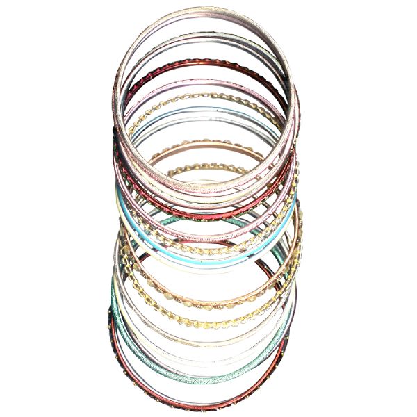 Accessories Multi-color Warm Tone Bangle Bracelets. Set Of 18. 119644-02