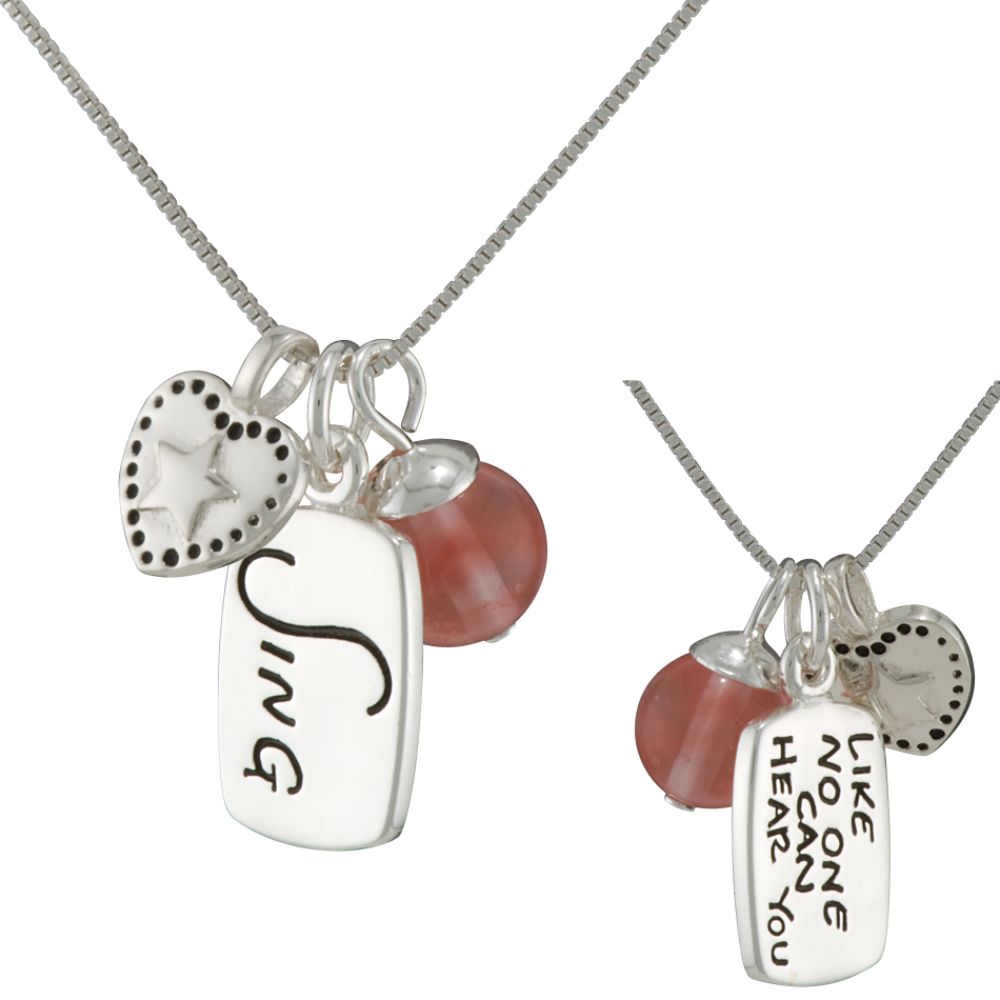 Sterling Silver Sing Pendant