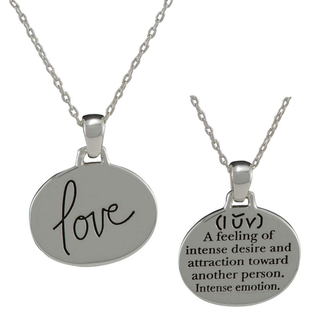 Sterling Silver Love Definition Pendant