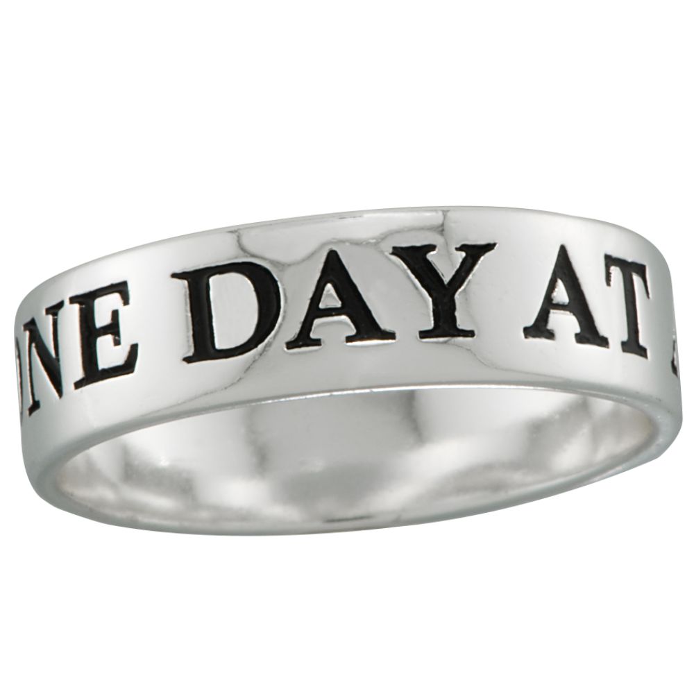 Sterling Silver One Day at a Time Inspirational Ring - Size 8 at Kmart.com