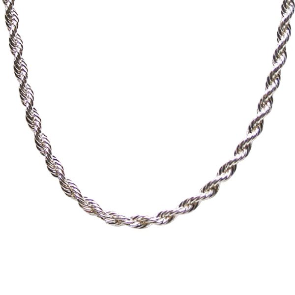 30 Inch Rope Chain Necklace In Silvertone K13052