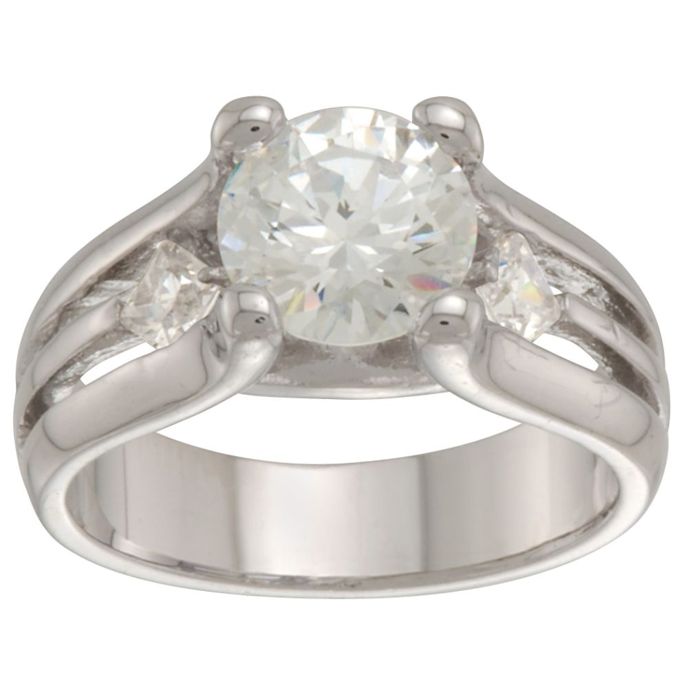 Round Cubic Zirconia 3-Row Band at Kmart.com