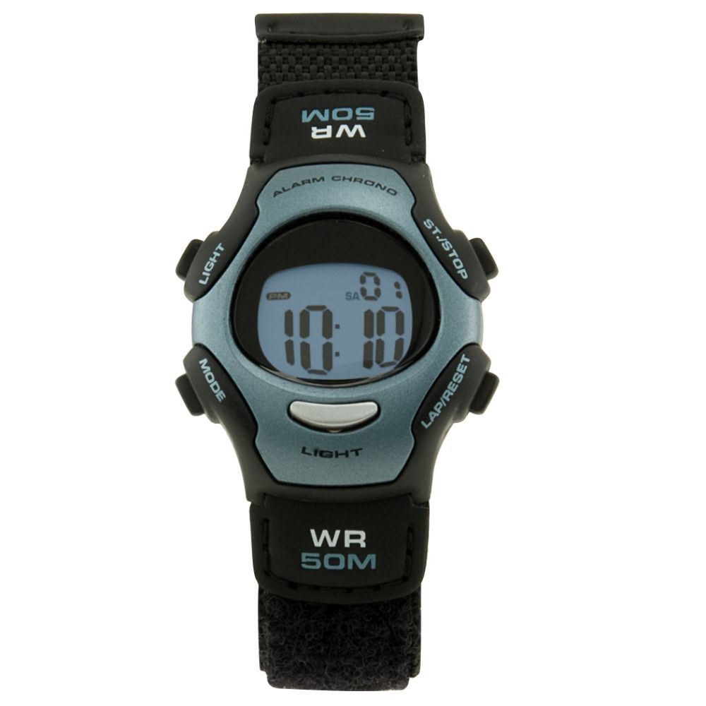 Mens Calendar Day/Date Faststrap Watch with Digital Dial & Black Fabric Band at Kmart.com