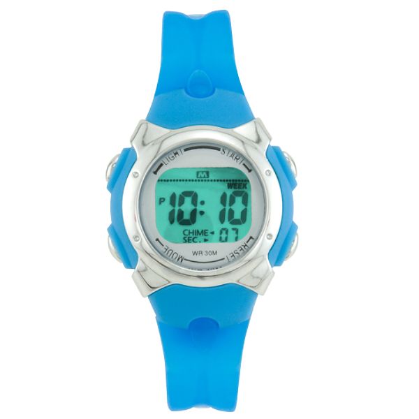 Mens Calendar Day date Watch W round Silvertone Case Digital Dial 026W895294110001P Sears 84171KMT