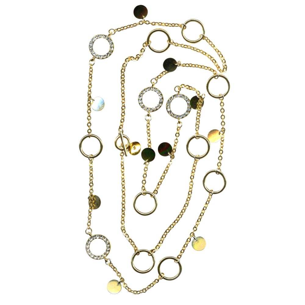 Jaclyn Smith Gold Fine Chain Crystal Linked Necklace at Kmart.com