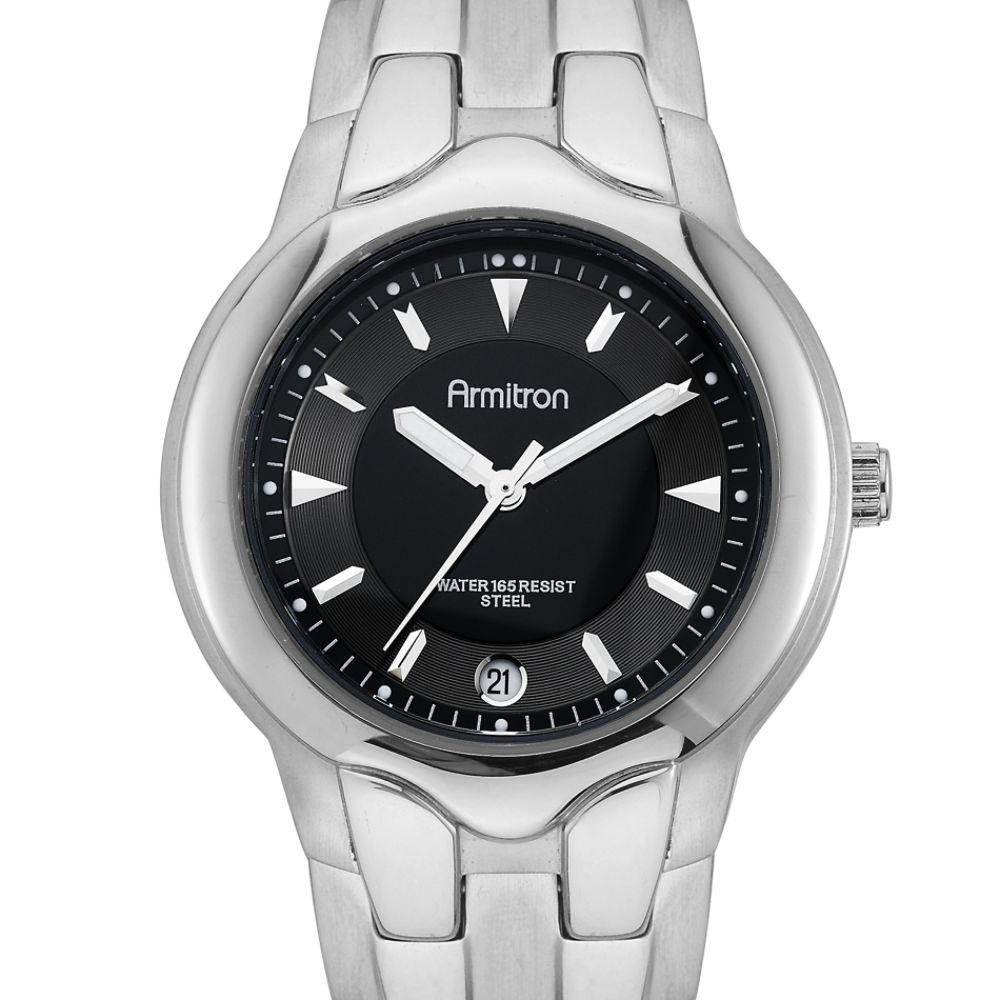 Armitron&nbsp; Mens Silvertone Bracelet Dress