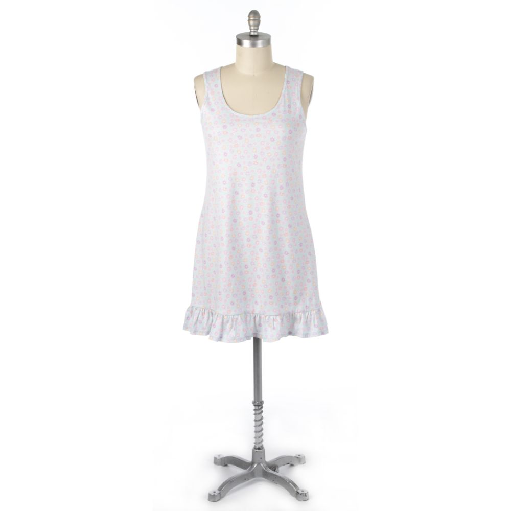 Pink K Women's Plus Flower Print Knit Chemise