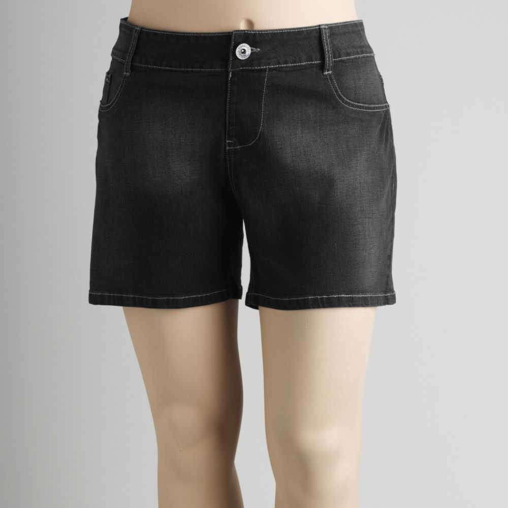 Piper & Blue Juniors' Plus Stretch Denim Shorts