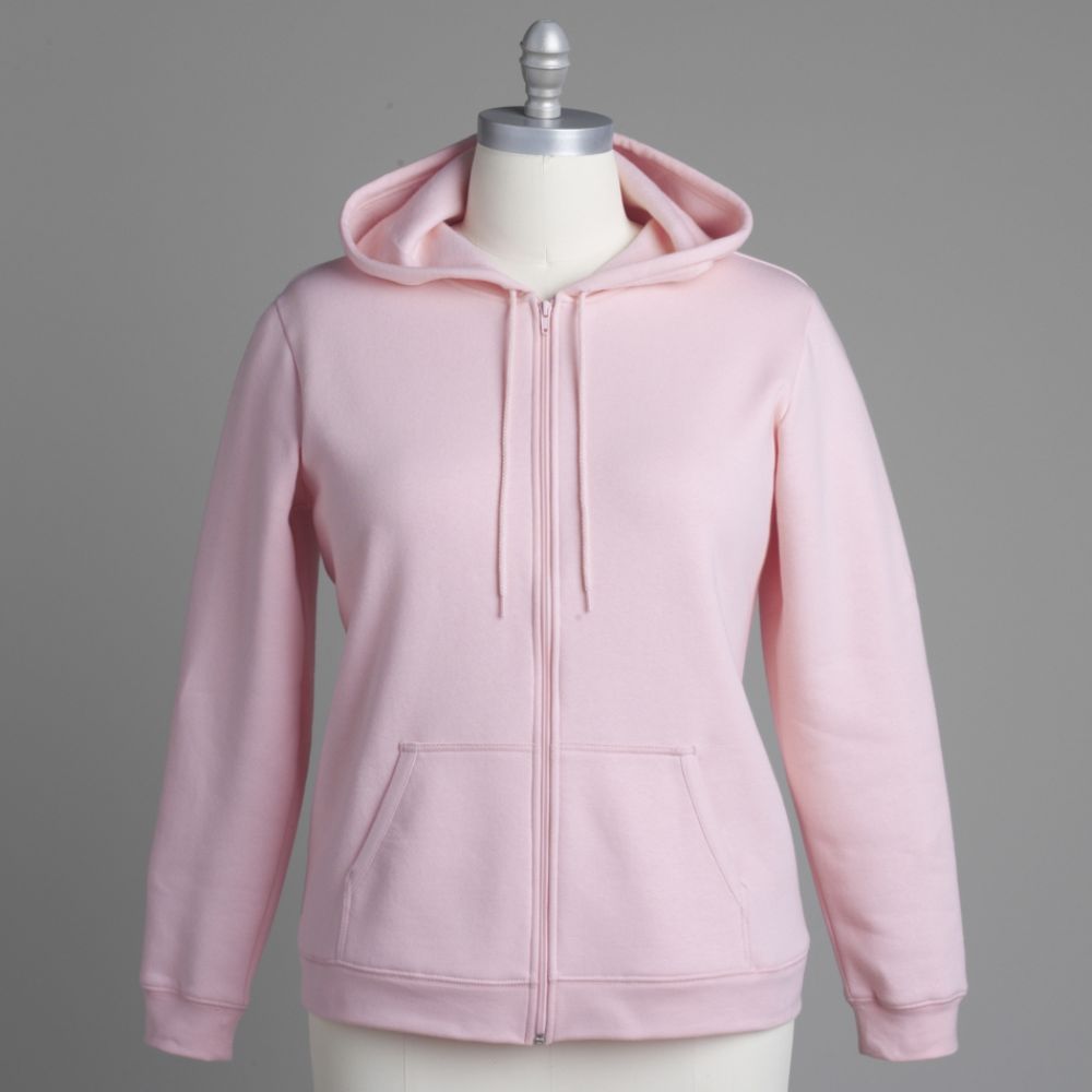 Joe Boxer Women's Plus Front Zip Fleece Hoodie
