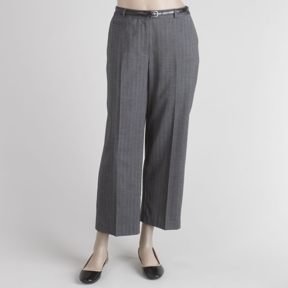 Jaclyn Smith Women's Yarn Dyed Cropped Pants
