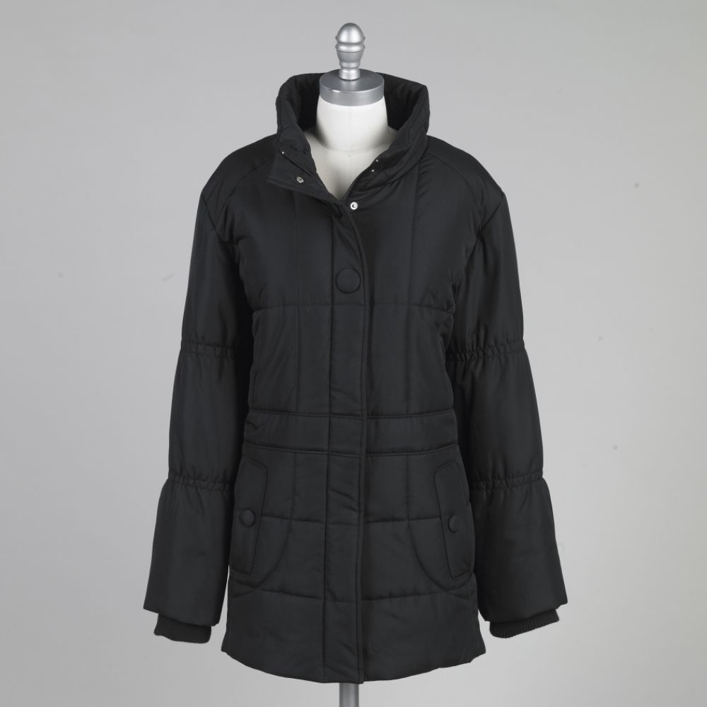 Route 66 Women's Plus Big Button Puffer Jacket