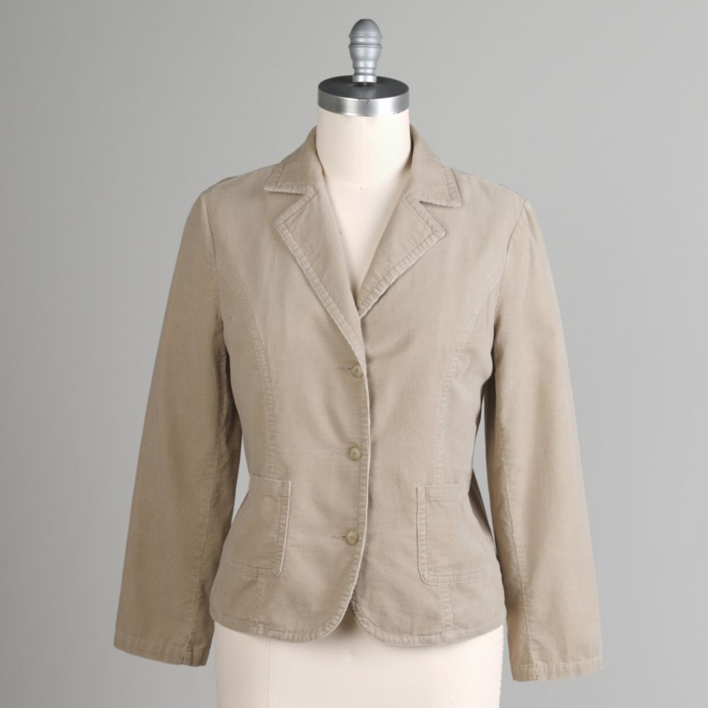 Basic Editions Women's 100% Cotton Cord Jacket