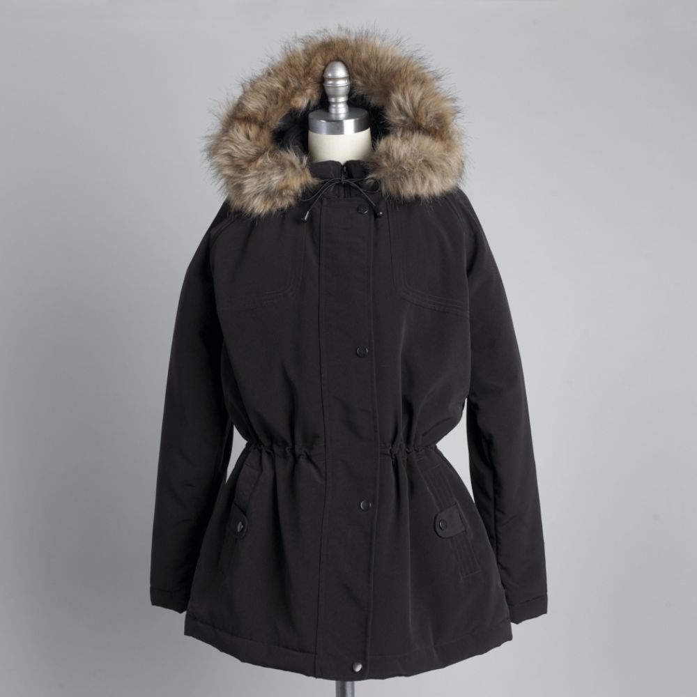 Jaclyn Smith Women's Micro Filled Stadium Hooded Jacket