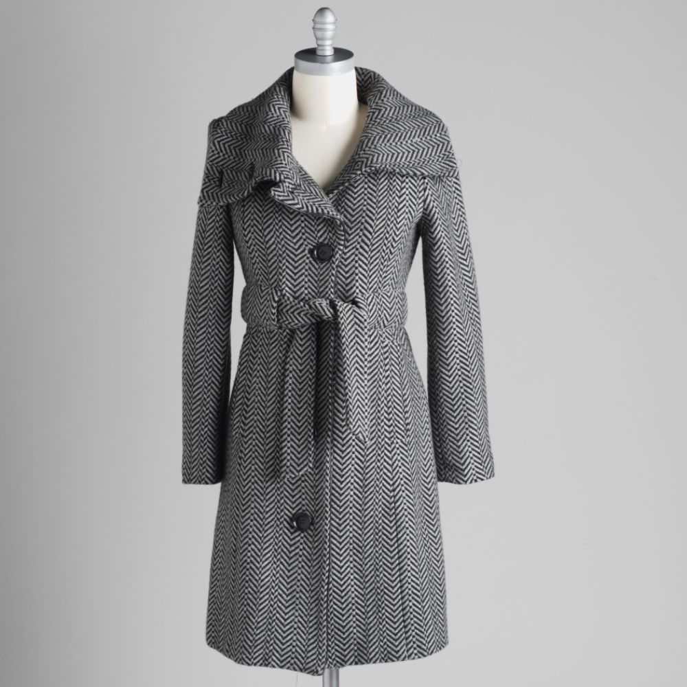 Attention Women's Herringbone Trench Coat