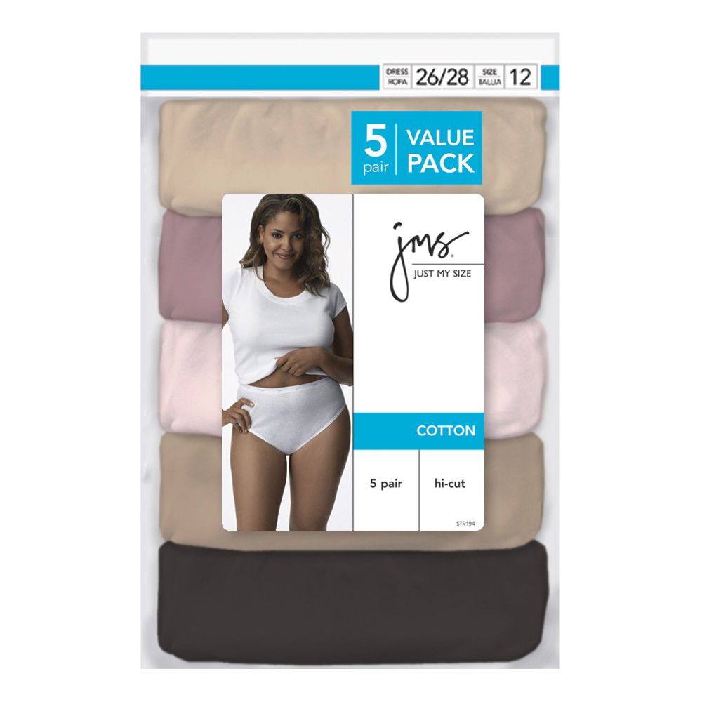 Just My Size Women's 5-Pack High Cut Panties at Kmart.com