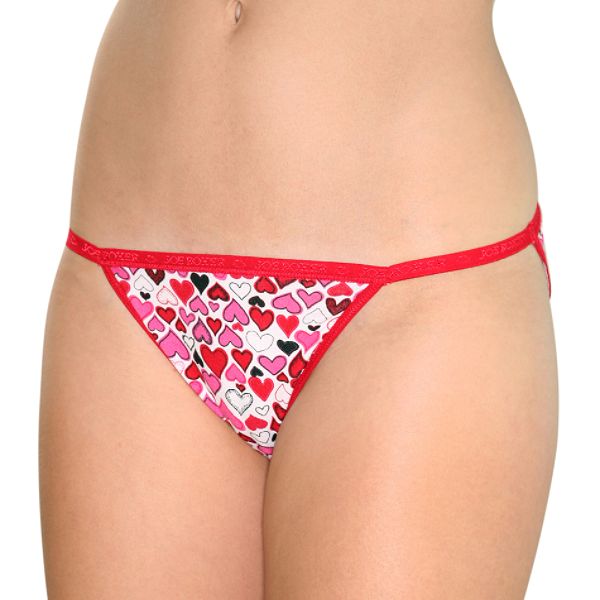 Joe Boxer Women's Doodle Heart Logo String Bikini