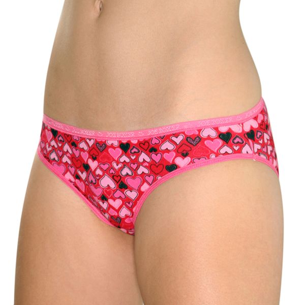 Joe Boxer Women's Doodle Heart & Elastic Waist Band Bikini