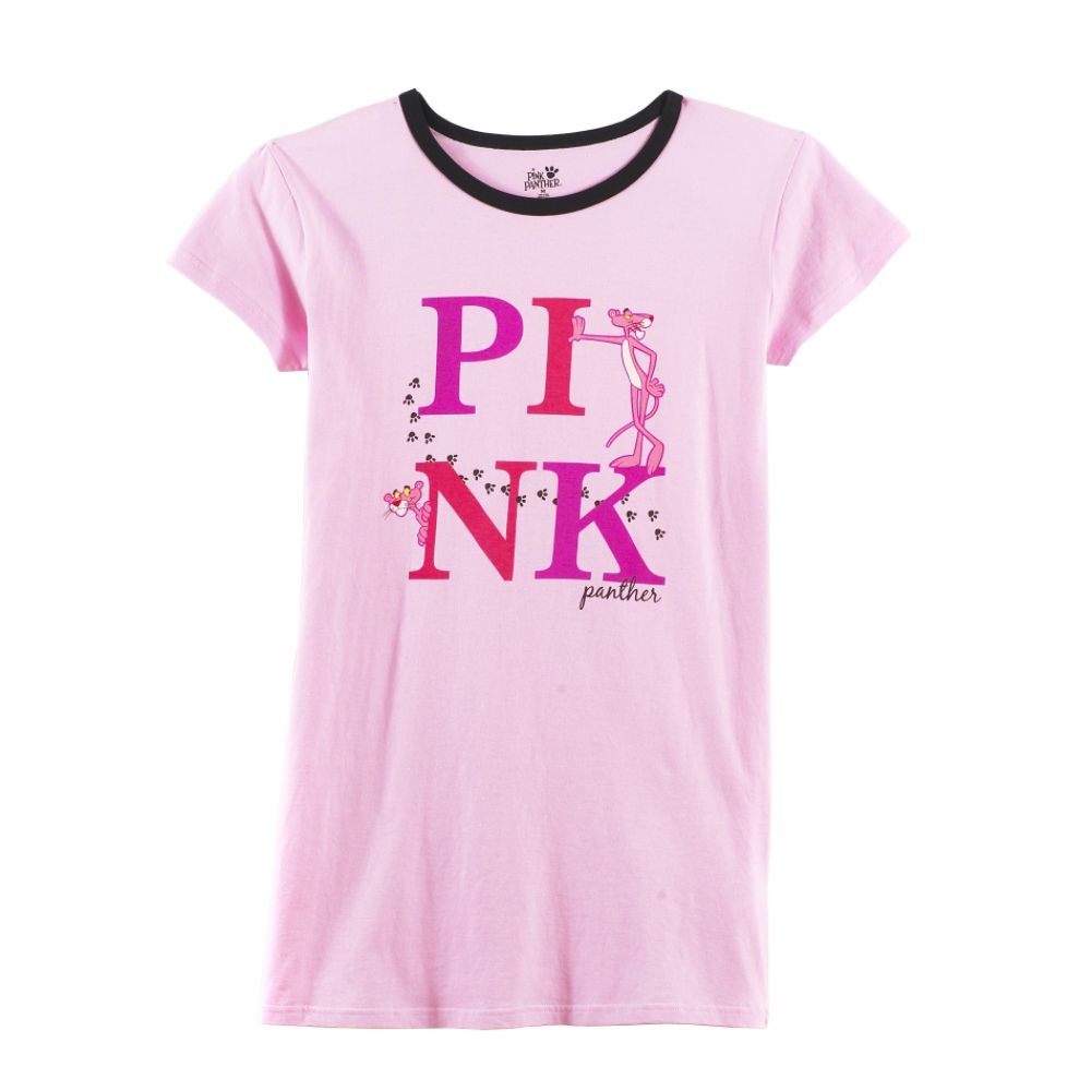 Pink Panther Women's Plus Footprint Trail Dorm Tee