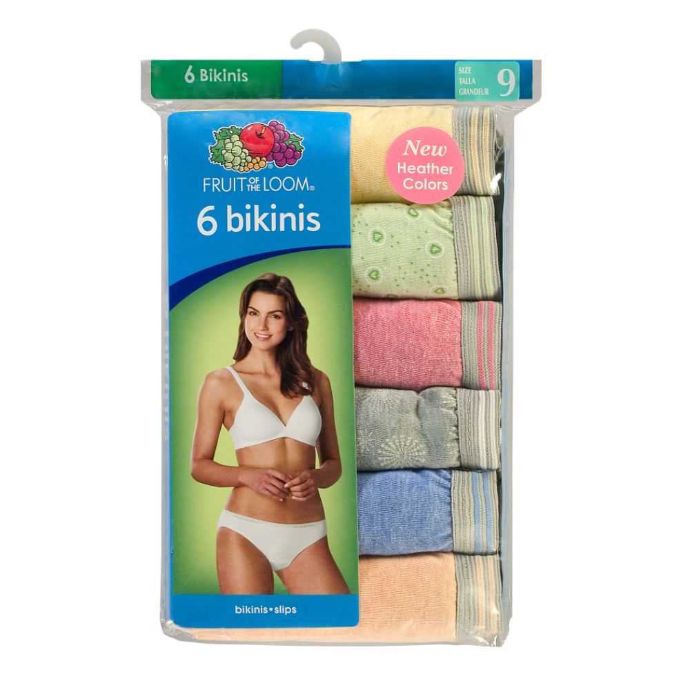 Fruit of the Loom Women's 6 Pack Heather Bikinis at Kmart.com