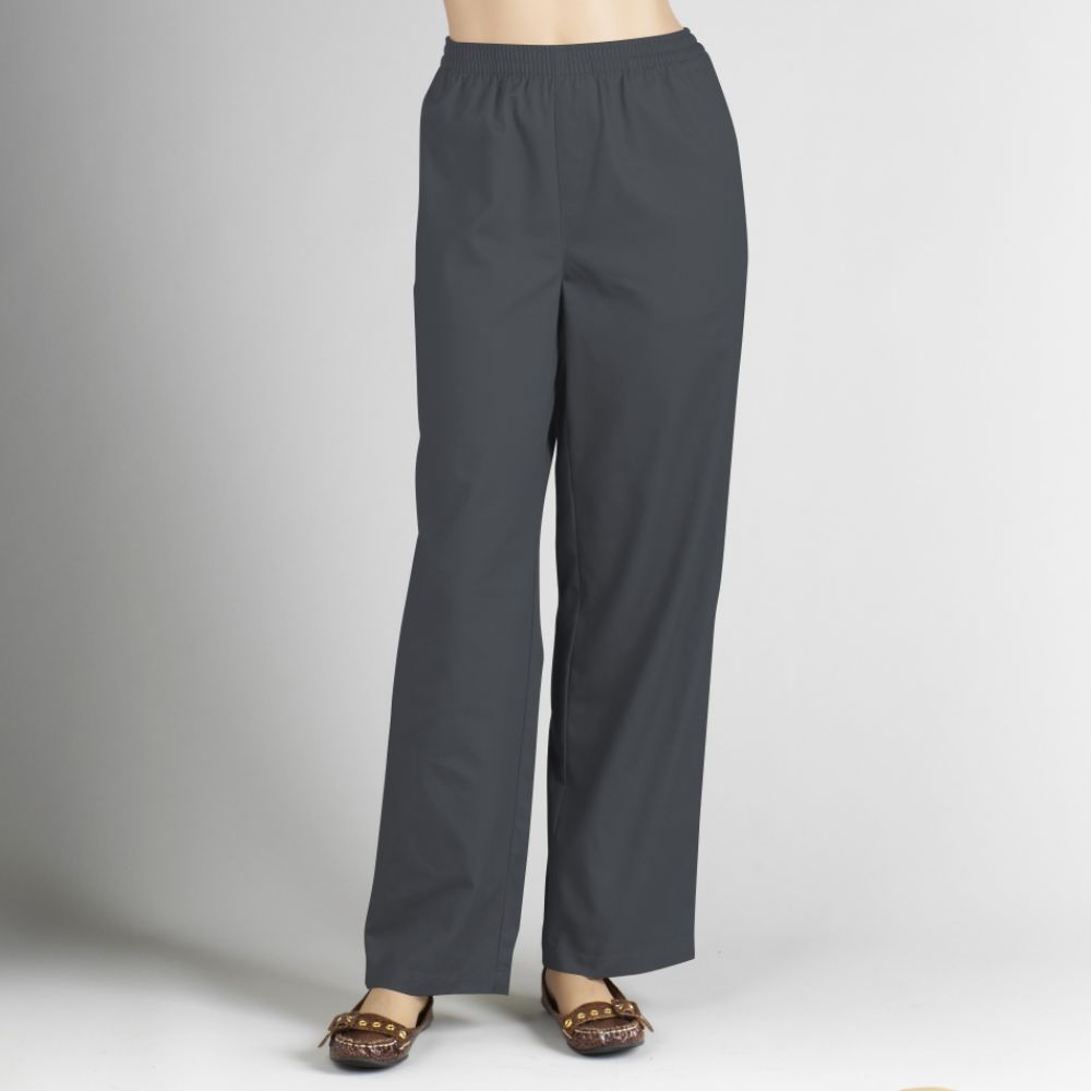 Basic Editions Women's Solid Twill Pull-On Pants