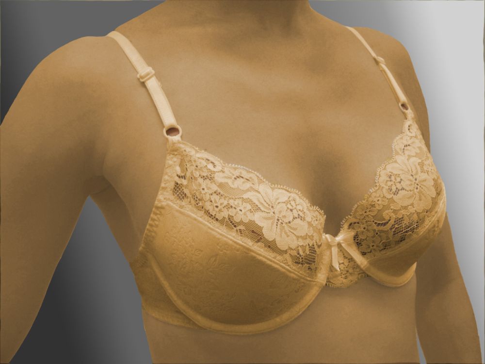 Pink K Women's Underwire Embossed Bra