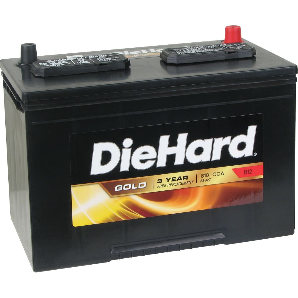 DieHard Gold Car Battery, Group Size 27 (with exchange)