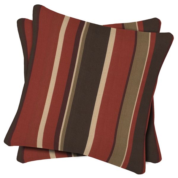 Arden Outdoor 2-pack Patio Toss Pillows - Monserrat Stripe Sangria Y567541B-9K2