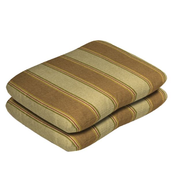 Arden Outdoor 2-pack Deluxe Patio Seat Cushion - Nirvana Stripe Toffee Z505136B-9K2