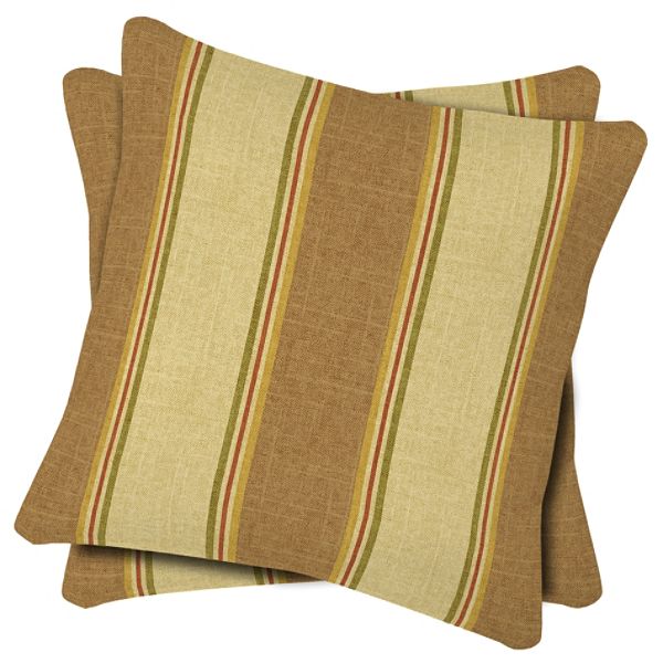 Arden Outdoor 2-pack Patio Toss Pillows - Nirvana Stripe Toffee Z505541B-9K2