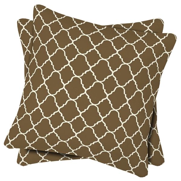 Arden Outdoor 2-pack Patio Toss Pillows - Pisa Cocoa Z525541B-9K2