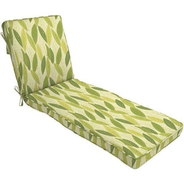 Arden Outdoor Patio High Back Chaise Lounge Cushion - Varina Wasabi R557380B-9K1