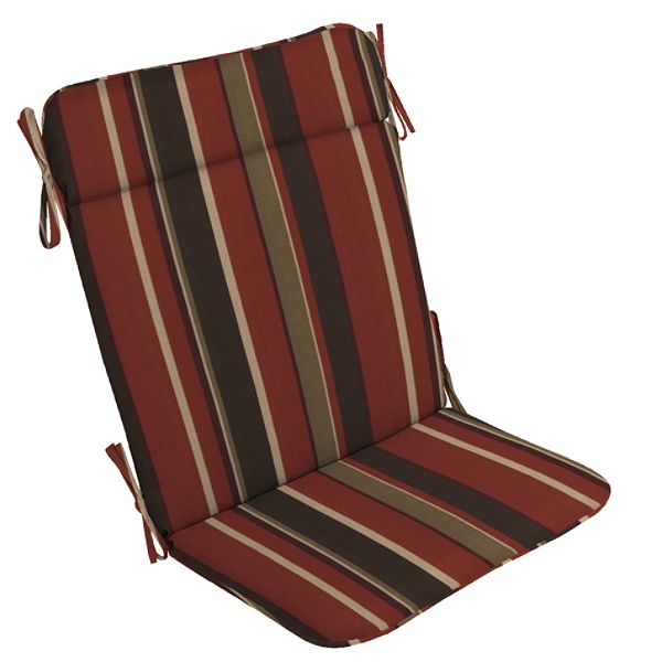 Arden Outdoor Patio Mid Back Chair Cushion - Monserrat Stripe Sangria Y567126B-9K1