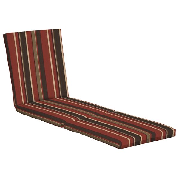 Arden Outdoor Patio Chaise Lounge Cushion - Monserrat Stripe Sangria Y567166B-9K1