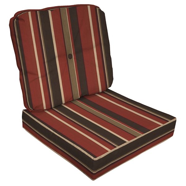 Arden Outdoor Patio Deep Seat Cushion Set - Monserrat Stripe Sangria Y567737B-9K1