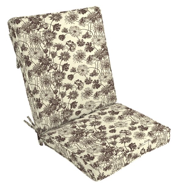 Arden Outdoor Patio High Back Chair Cushion - Maystone Cocoa Z526379B-9K1
