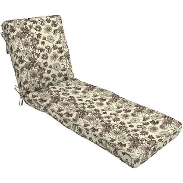 Arden Outdoor Patio High Back Chaise Lounge Cushion - Maystone Cocoa Z526380B-9K1