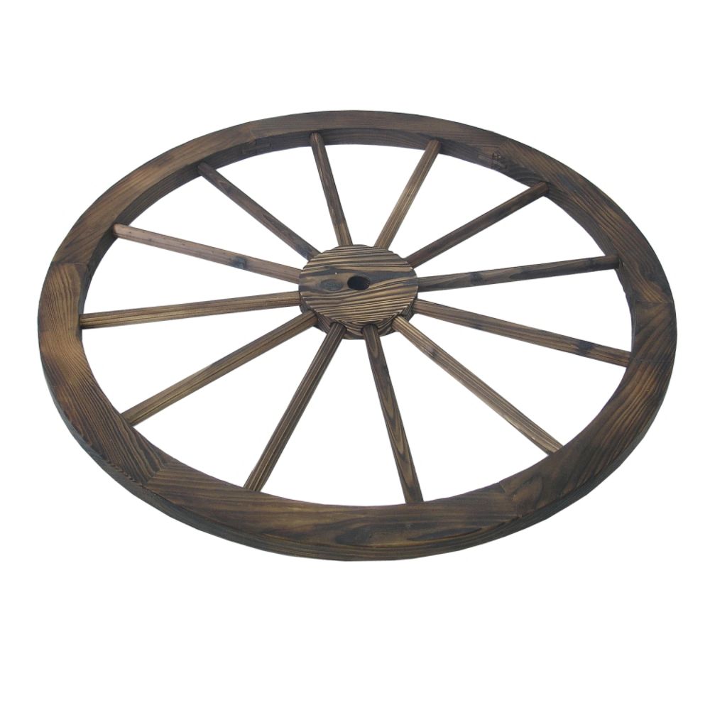 Large Wood Wagon Wheel--Outdoor Living-Outdoor Decor-Lawn Ornaments &amp; Statues