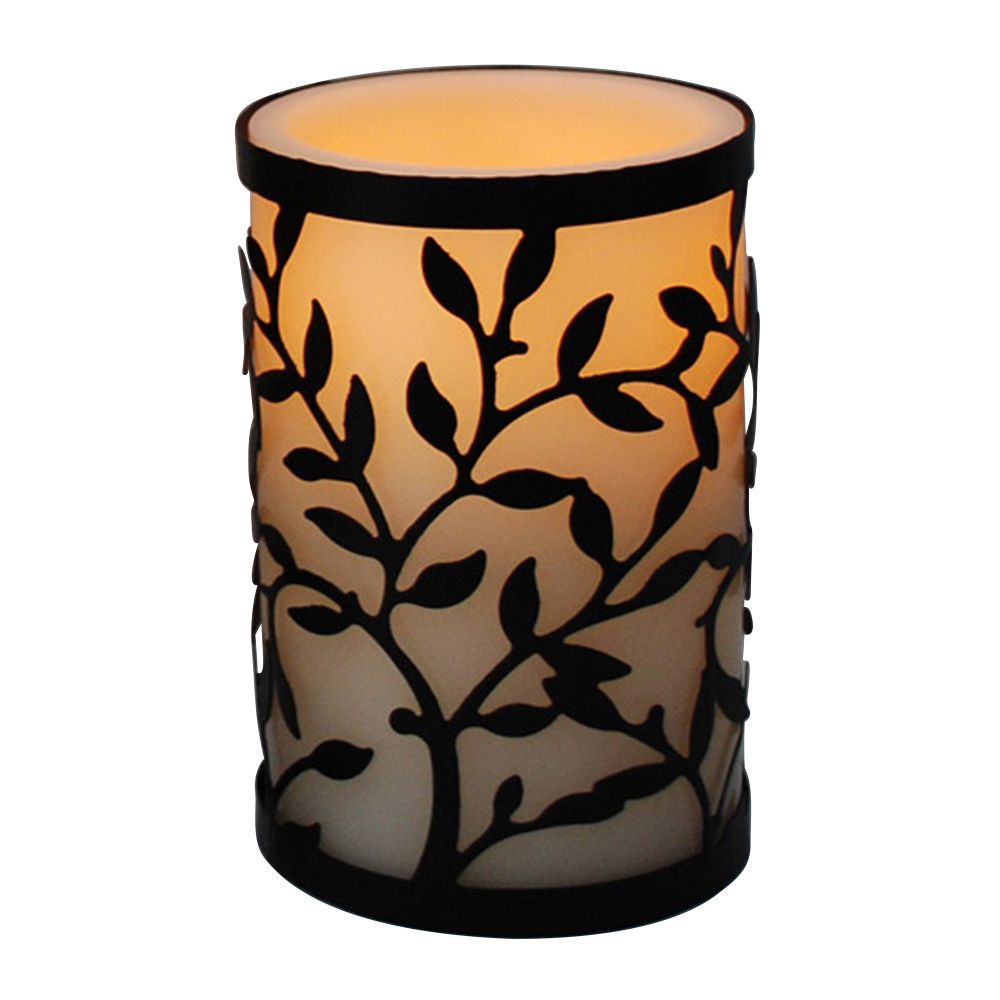 Garden Oasis Small Leaf Wrapped LED Candle at Kmart.com