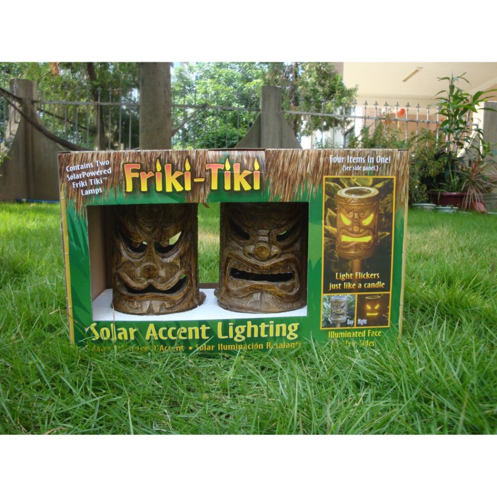 Essential Garden Friki Tiki Solar Lighting (Bamboo)