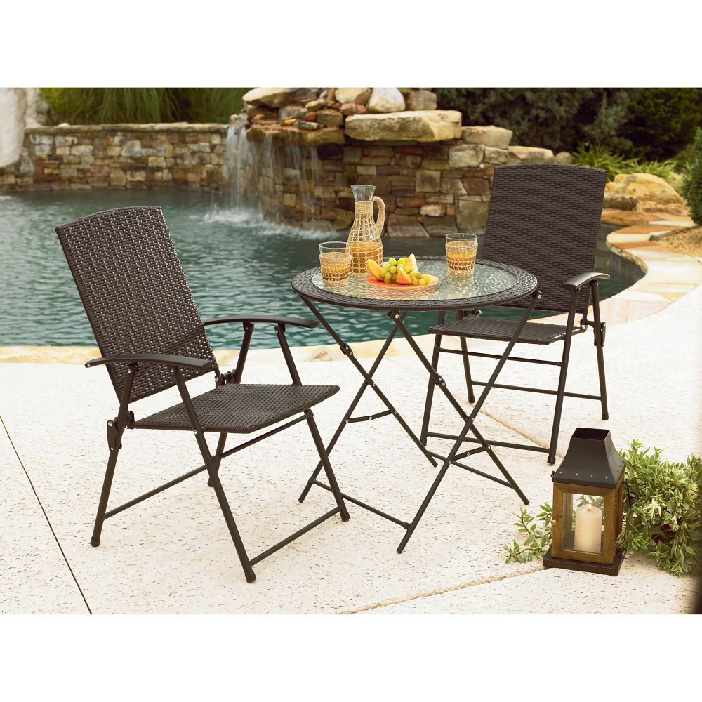 Wicker 28" Folding Table