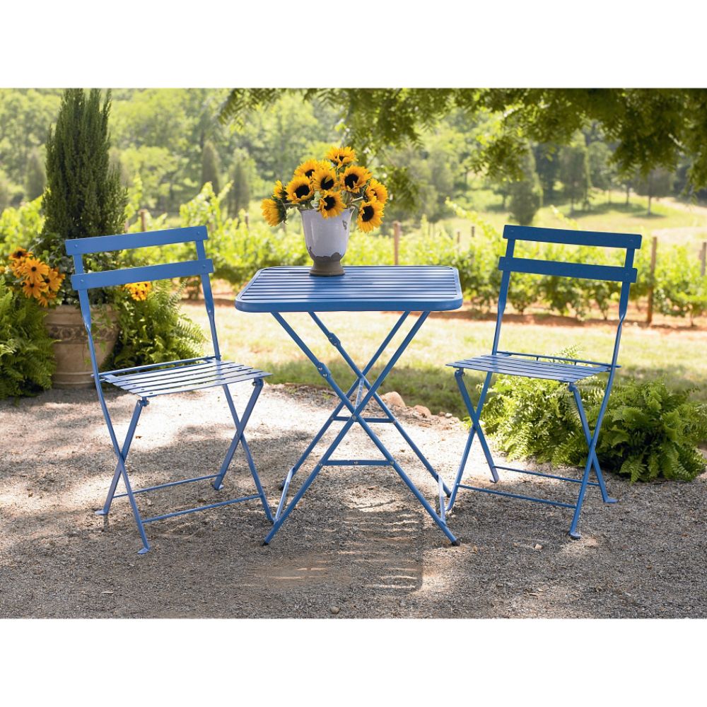 French Bistro Style Steel Chair - Blue at Kmart.com