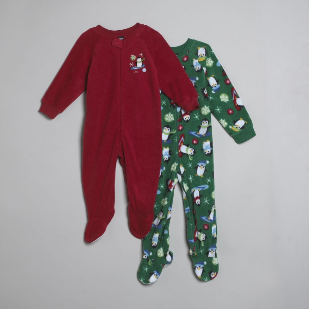 Joe Boxer Toddler Boy's Penguin Christmas Blanket Sleeper 2-Pack