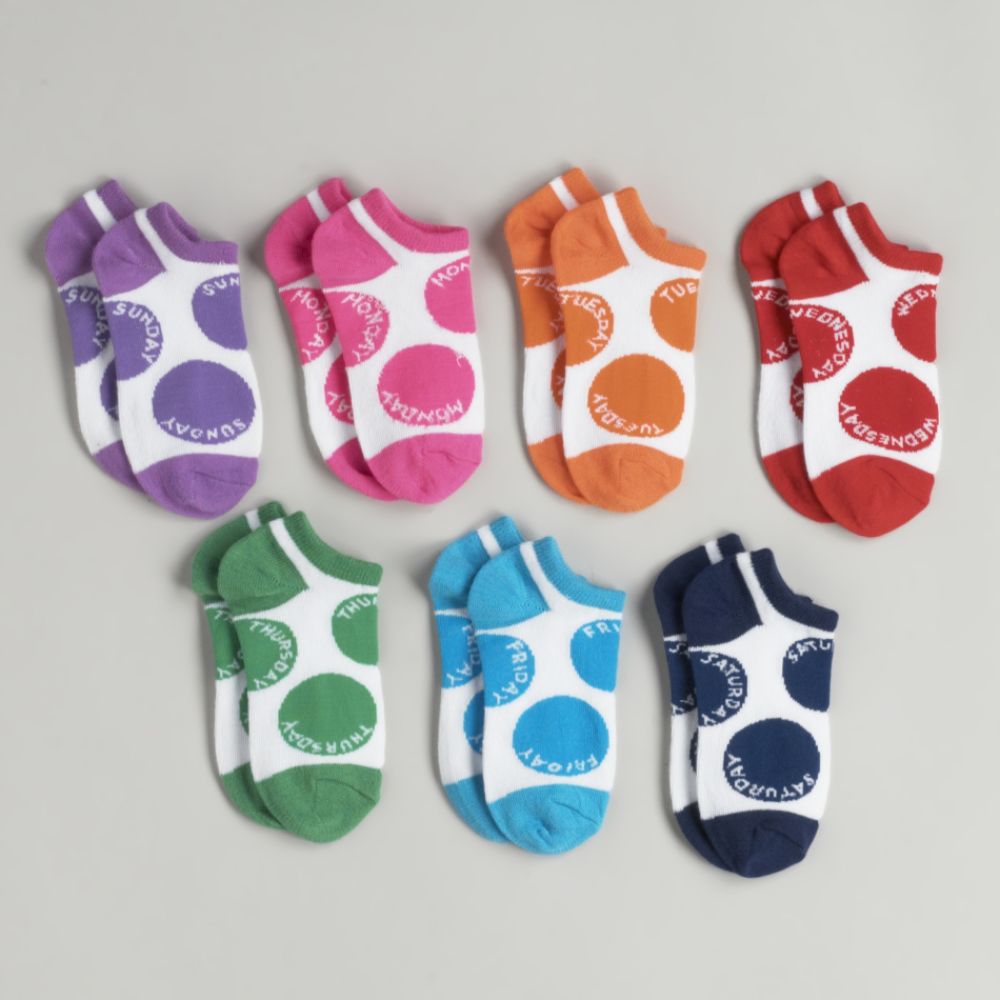 Joe Boxer Girl's 4-16 Pack Mon-Sun No Show Socks - Size 6-8.5 at Sears.com