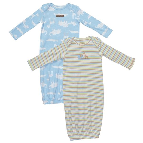 Carters Infant Boys 2 Pack Gowns Blue