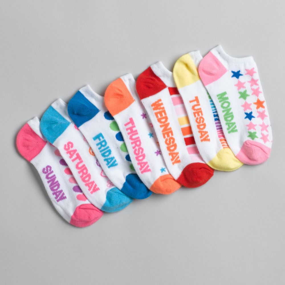 Joe Boxer Girl's 7-Pair Assorted Print Socks- Size 6-8.5 at Sears.com