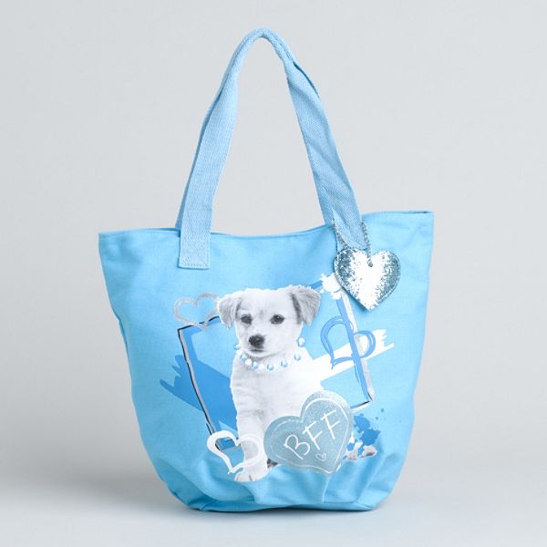 Accessories 22 Girl's Dog & Heart Graphic Tote Bag 