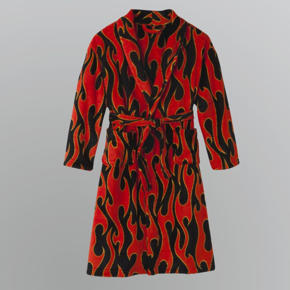 Joe Boxer Boy's 4-16 Flames Printed Robe